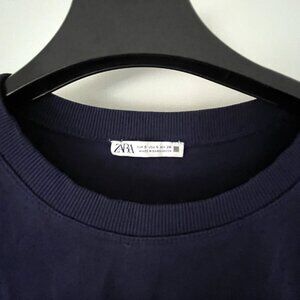Zara, Blue Cropped Tee - Size: S